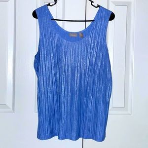 Chico’s top sparkle dust crinkle tank lilac lexu.